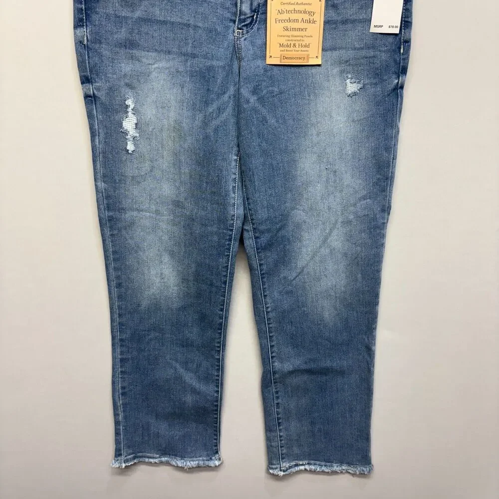 NWT Democracy Women Freedom Ankle Skimmer Jeans Size 10 Blue Denim C093 -18